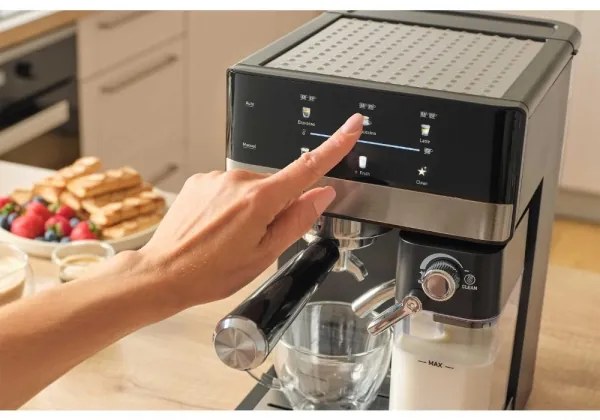 Sencor - Karos eszpresszó kávéfőző 1350 W/230 V fekete/matt króm