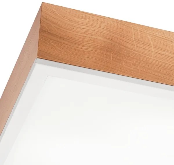 Mennyezeti lámpa OAK SQUARE 4xE27/15W/230V 48x48 cm tölgy/fehér