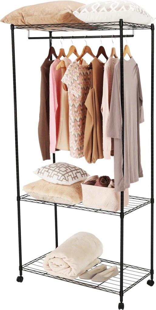 Mozgatható akasztó, fekete, VERDONE