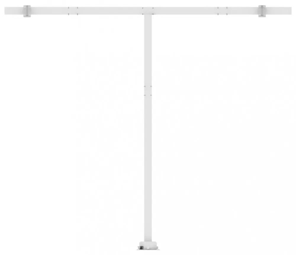 antracitszürke kézzel kihúzható póznás napellenző 350 x 250 cm