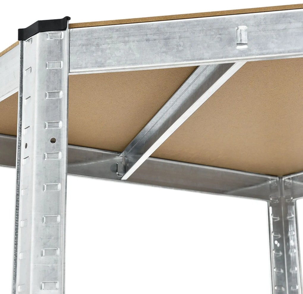 Juskys Sarok polc Basic 180x70x40 cm - ezüst