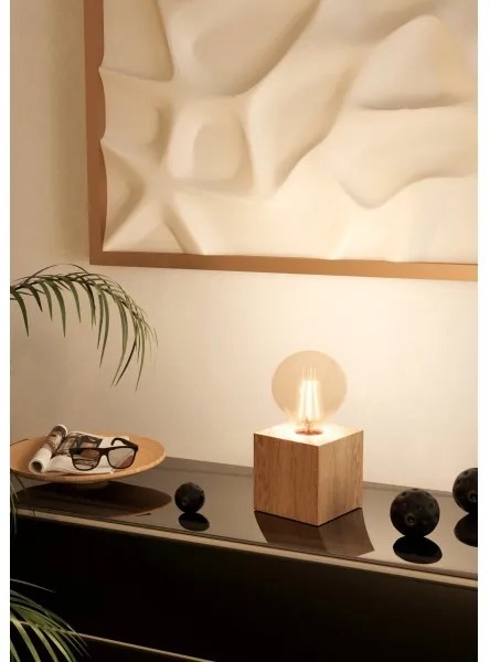 Eglo 43733 - Asztali lámpa PRESTWICK 1xE27/40W/230V bézs