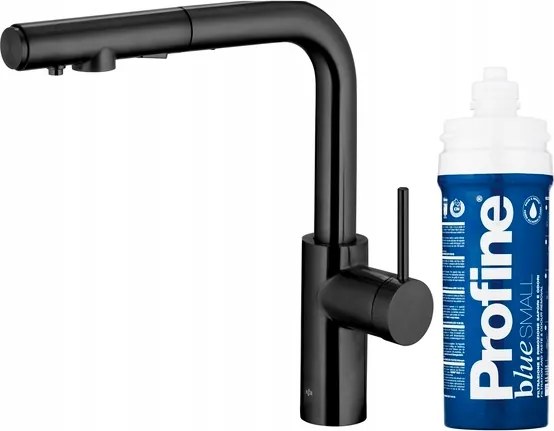 Kfa Konyhai Csaptelep Duero Pure Basic, Fekete Szűrő Profine Blue Small