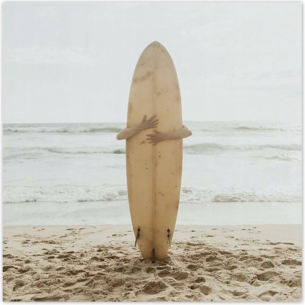 Poszterek 100x100 Szörfös ölelés deszka