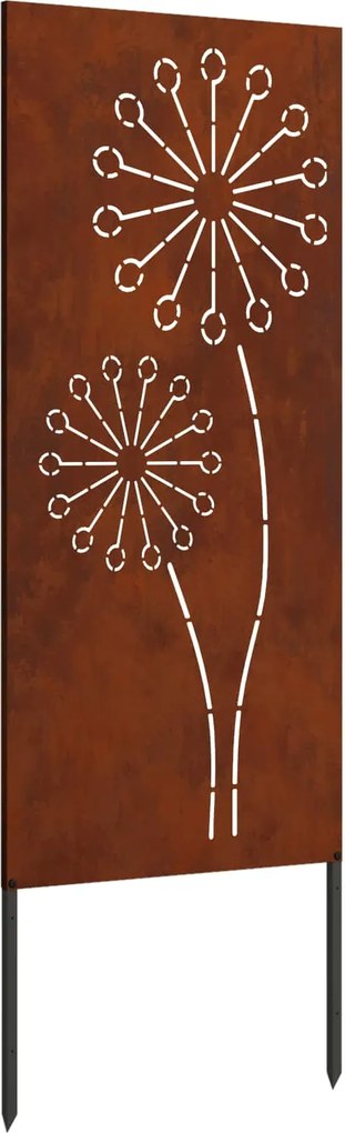 vidaXL Kertvédő vászon Rozsdás 50 x 140 cm időjárásálló acél