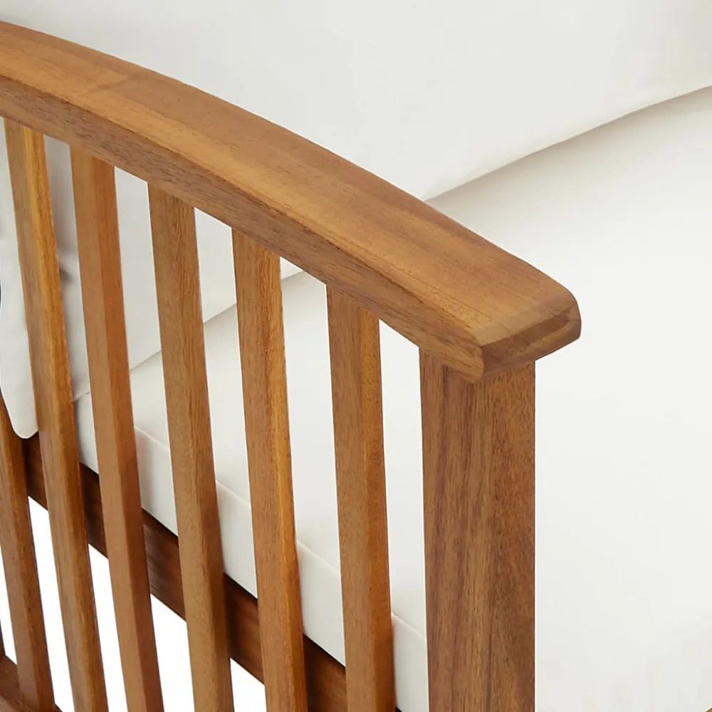 tömör akácfa kerti pad párnákkal 119 cm
