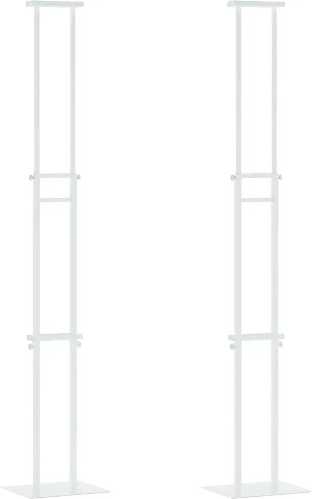 vidaXL Kiállító Állvány 2 pcs Fehér 30 x 23,5 x 210 cm Acél