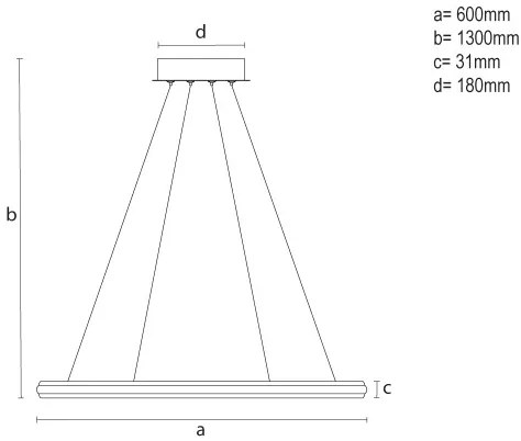 LED fényerőszabályozható csillár kábellel LED/55W/230V 3000-6500K átm. 60 cm + távirányító