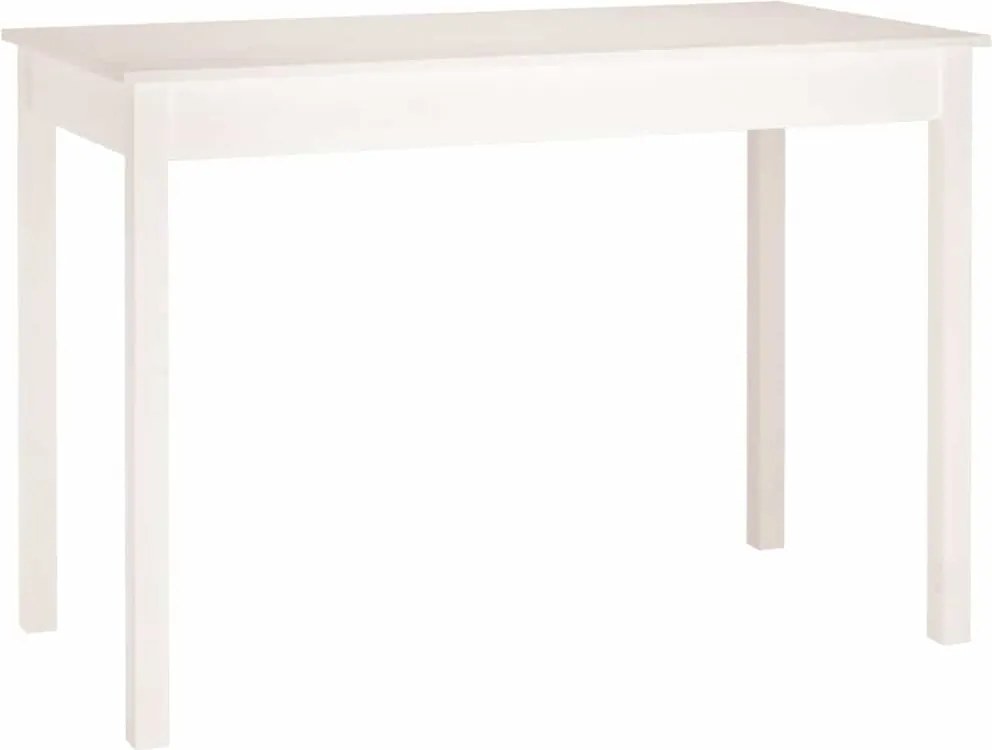 vidaXL fehér tömör fenyőfa ebédlőasztal 110 x 55 x 75 cm