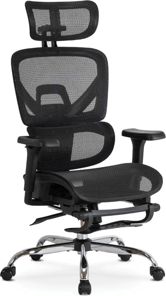 Forgószék ergonomikus kialakítással, fekete színben. KAIR