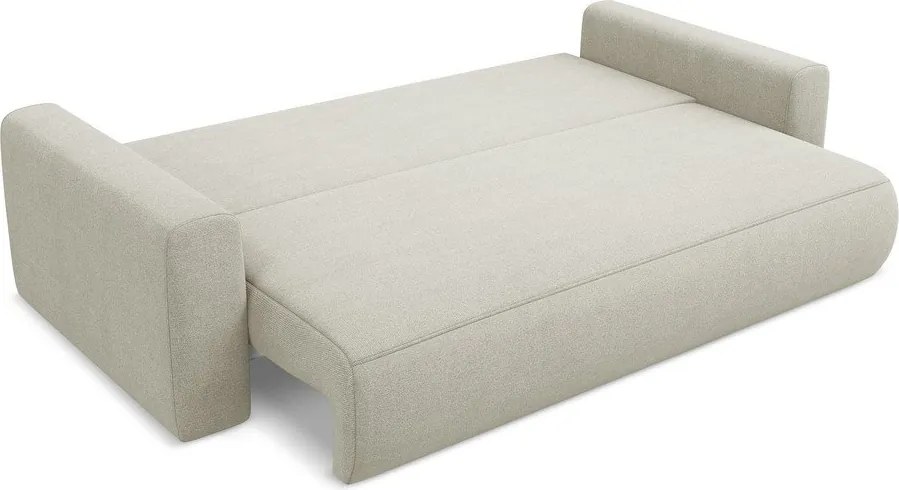 Bézs kinyitható-tárolóhelyes kanapé 238 cm Kapua – Makamii