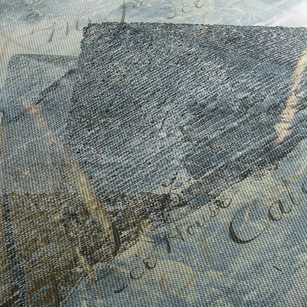 Kép - Piramisok kék szűrőben (120x50 cm)