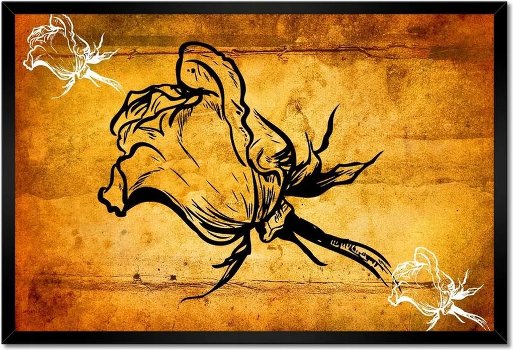 Poszter keretben 60x40 Rózsa