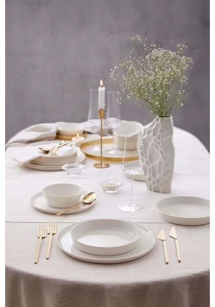 24 darabos étkészlet fehér/arany/porcelán