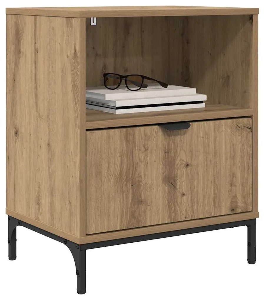 Éjjeliszekrények 2 pcs kézműves tölgy 49 x 36 x 61 cm Faanyag