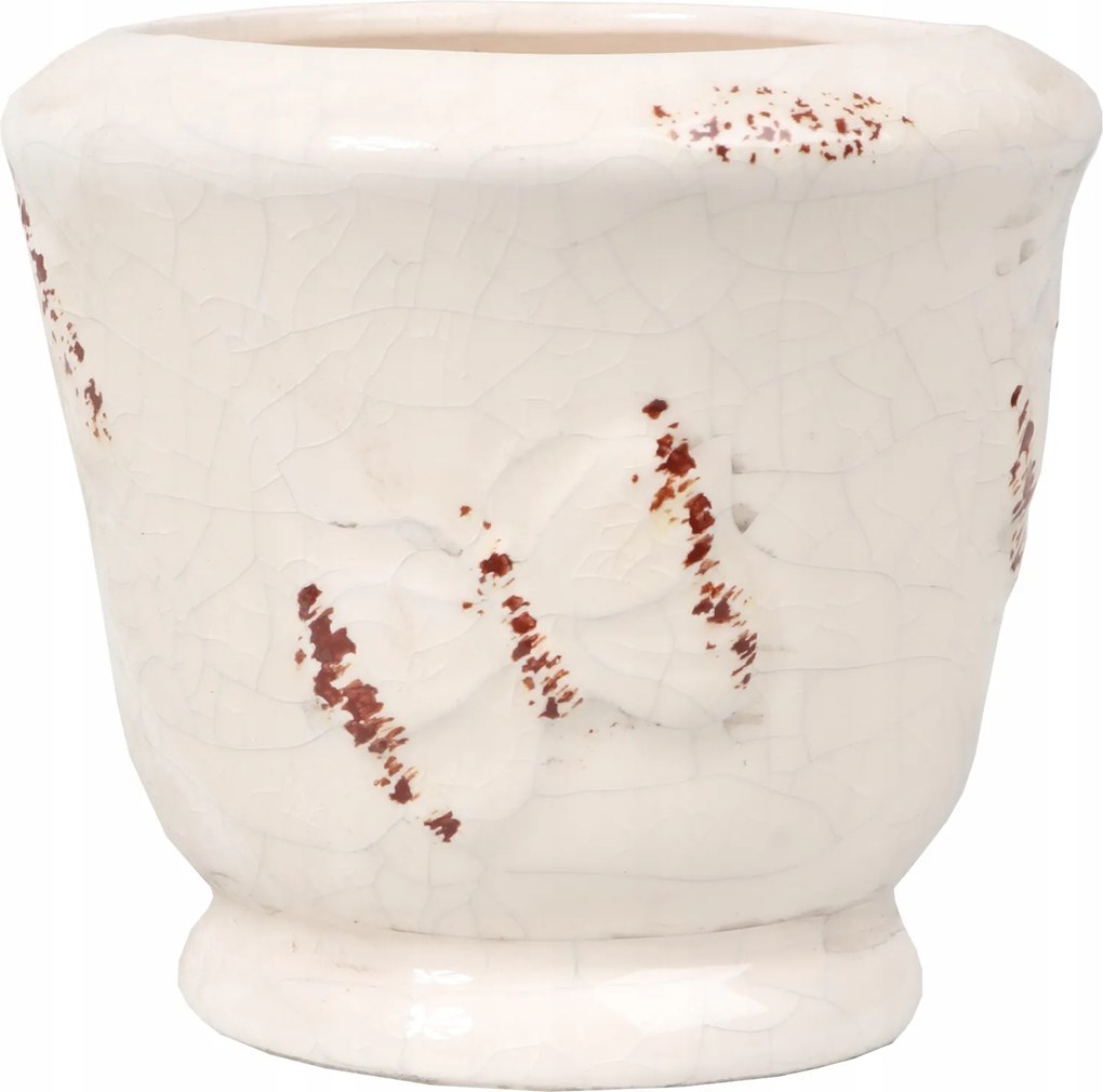 Kerámia vázavédő fehér színben 10 cm