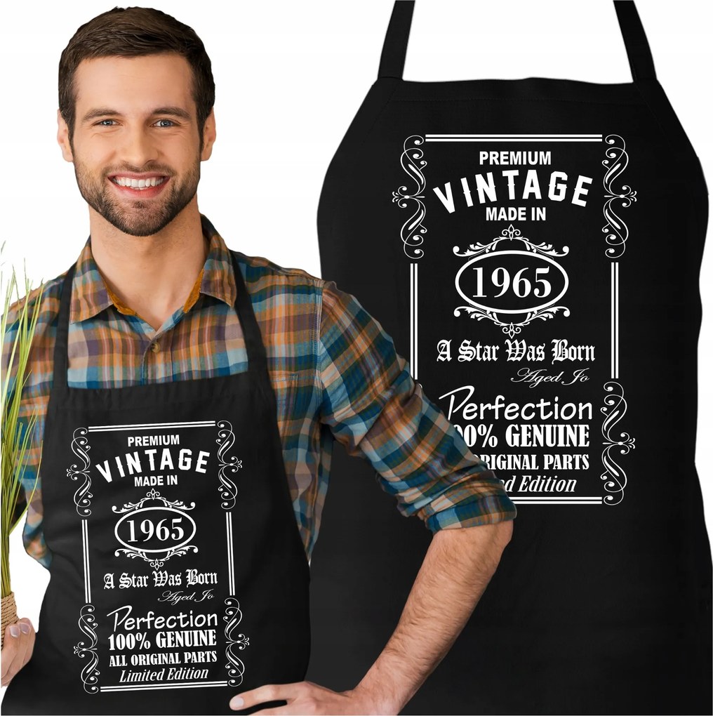 Születésnapi kötény 60 éves Ajándék bármilyen dátumra Vinatge stílus 1965