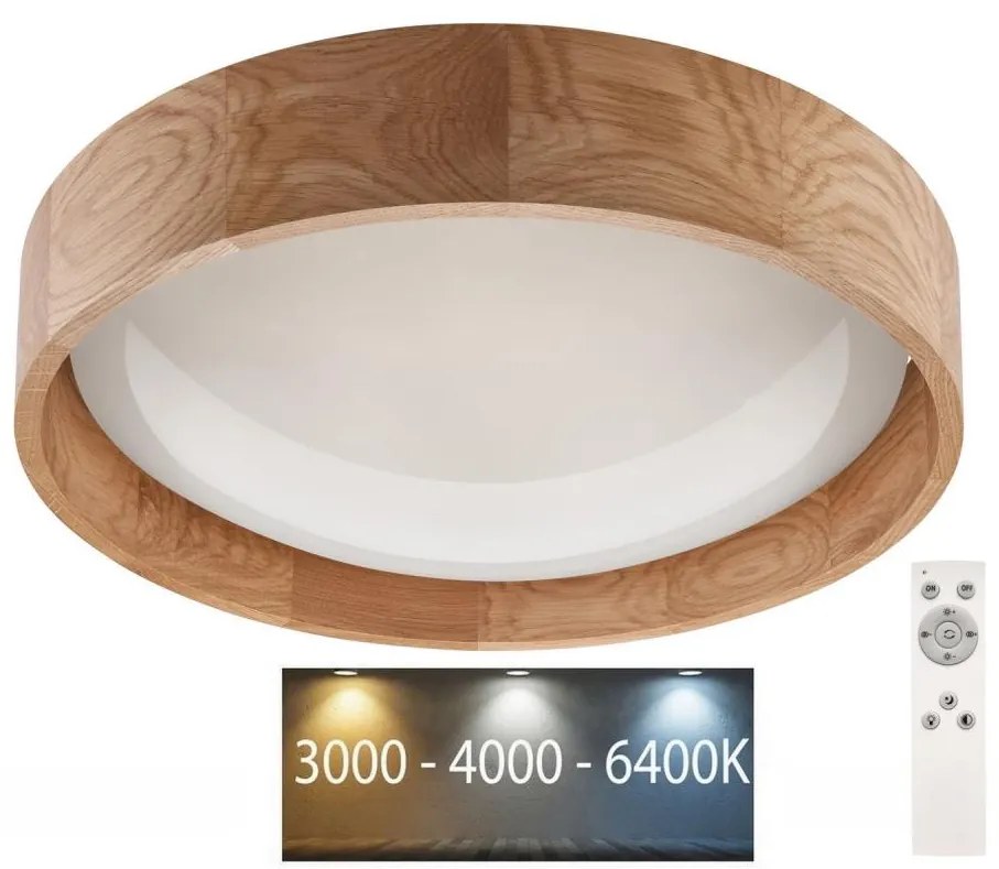 Brilagi - LED dimmelhető mennyezeti lámpa MANAROLA LED/24W/230V tölgy + távirányító