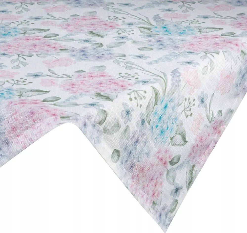 Abrosz dekoratív asztal virágokkal SUMMER8 rózsaszín 90x90 népi retro színes