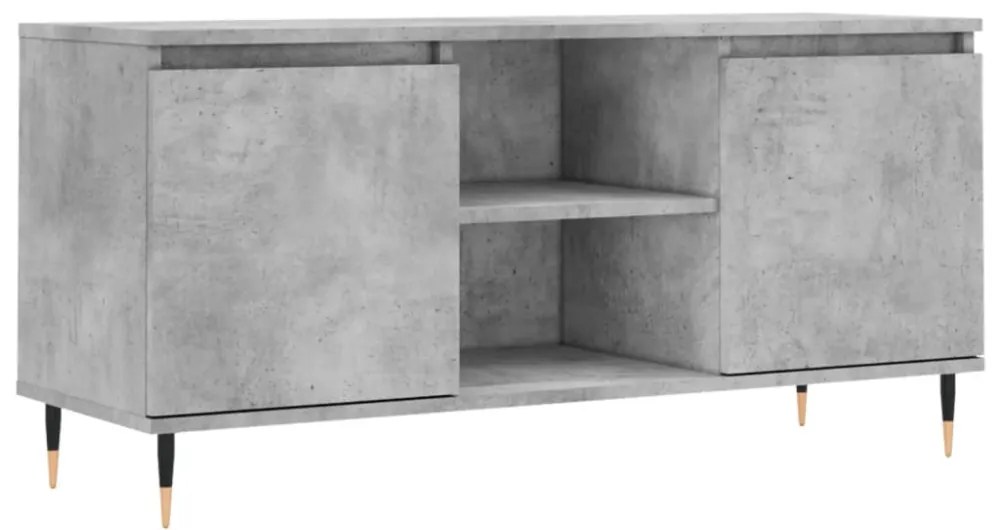 betonszürke szerelt fa TV-szekrény 104x35x50 cm