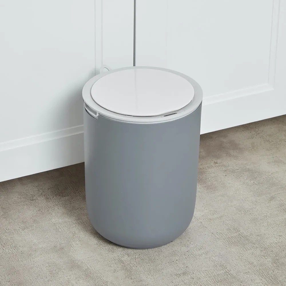 Sensoric világosszürke szemetes, 8 l - Addis