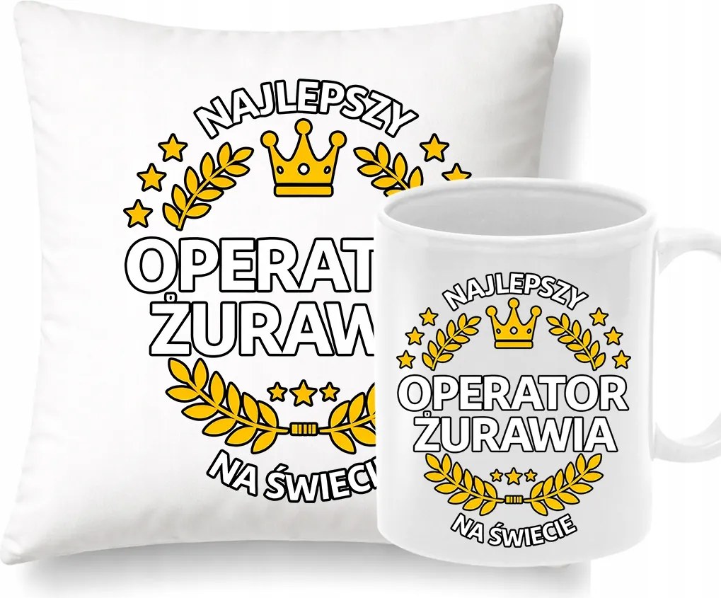 Párna Bögre Szett Darukezelőnek Születésnapi Ajándék