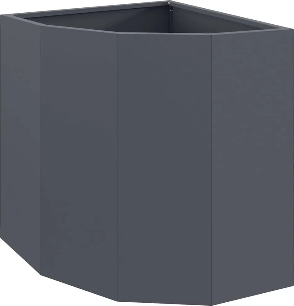 vidaXL Sarok Virágtartó Antracit 45 x 45 x 50 cm Acél
