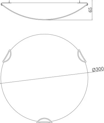 Globo 40402-2 Mennyezeti króm, fehér üveg , ø: 300, H:65, exkl. 2xE27 ILLU 60W 230V