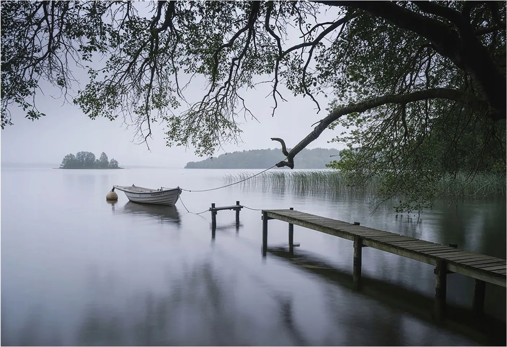 Fali fotótapéta előszoba konyhába Csendes tó 152x104 Ragasztó