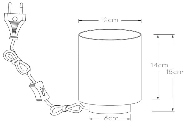 Lucide 45588/01/30 - Asztali lámpa SUZY 1xE14/40W/230V fekete