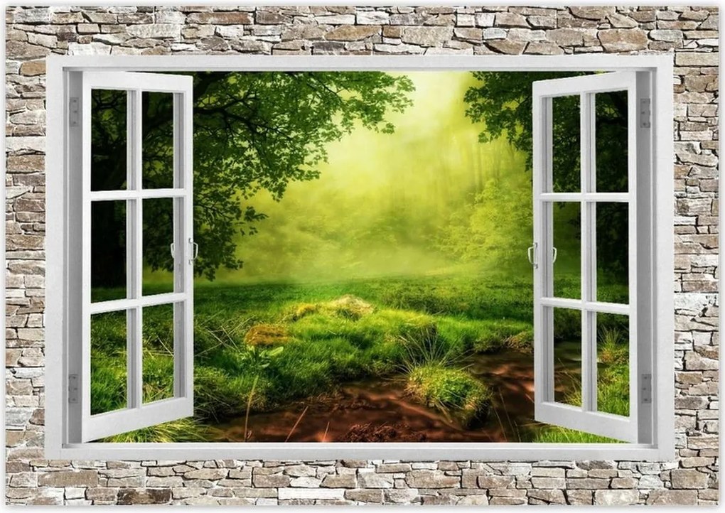 Poszterek 100x70 Fa ablak