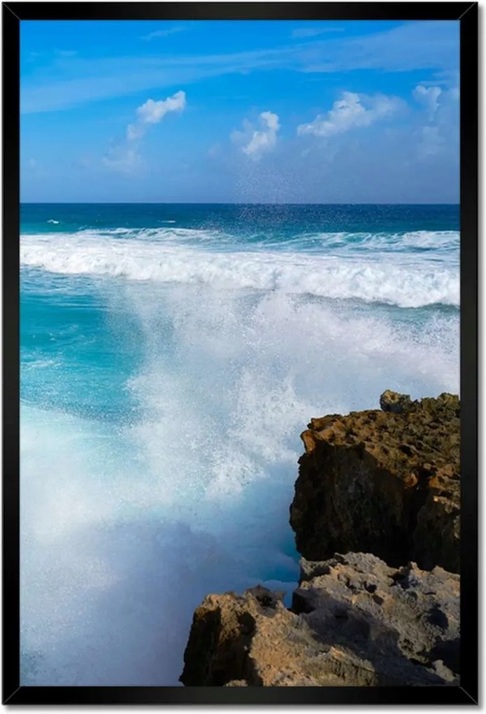 Poszterek keretben 40x60 Nyugtalan tenger Hullámok