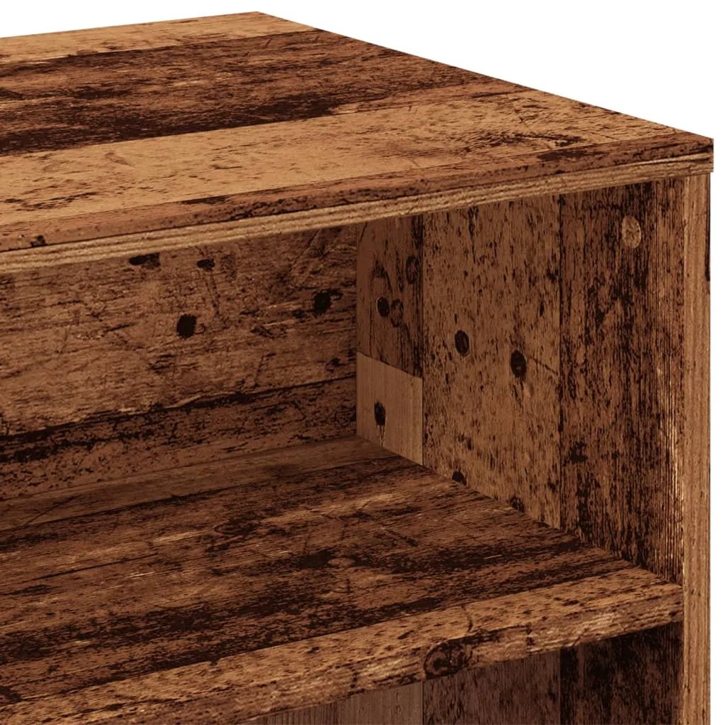 antik hatású szerelt fa TV-szekrény 120 x 40 x 40 cm