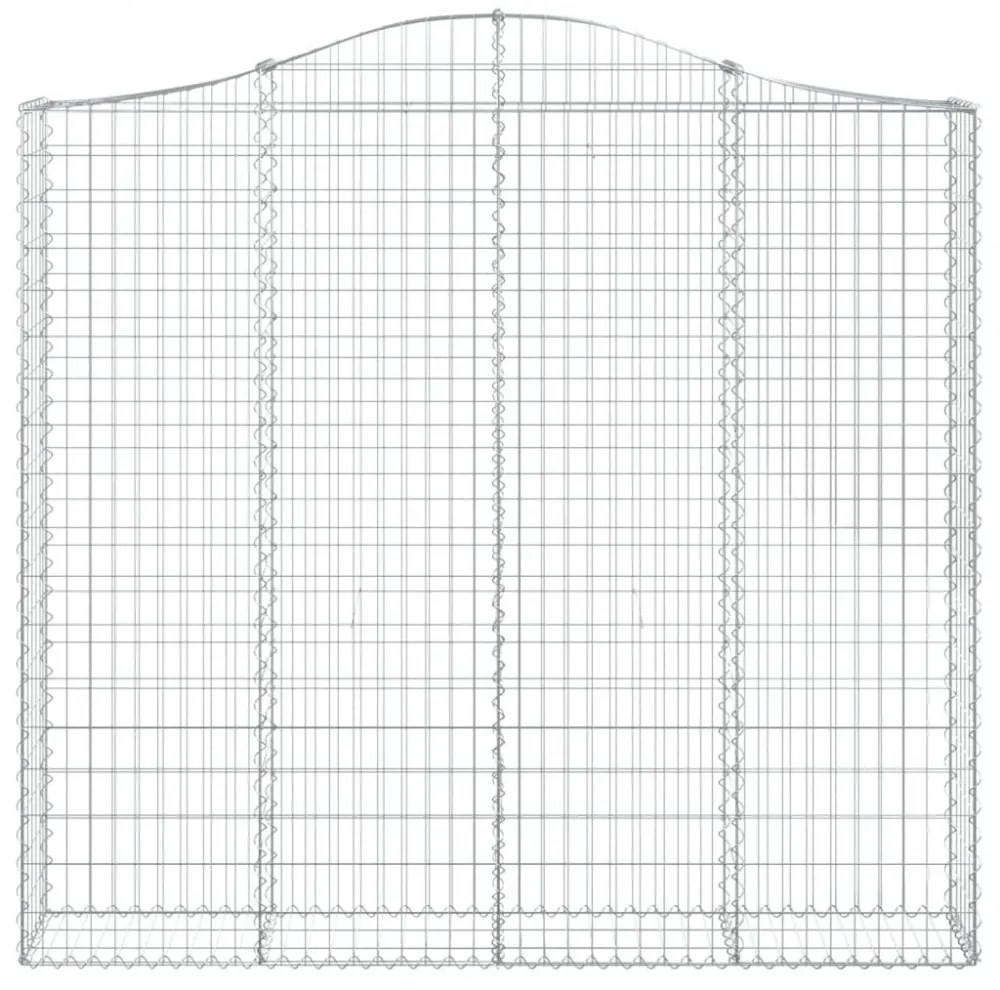 7 db íves horganyzott vas gabion kosár 200x30x180/200 cm