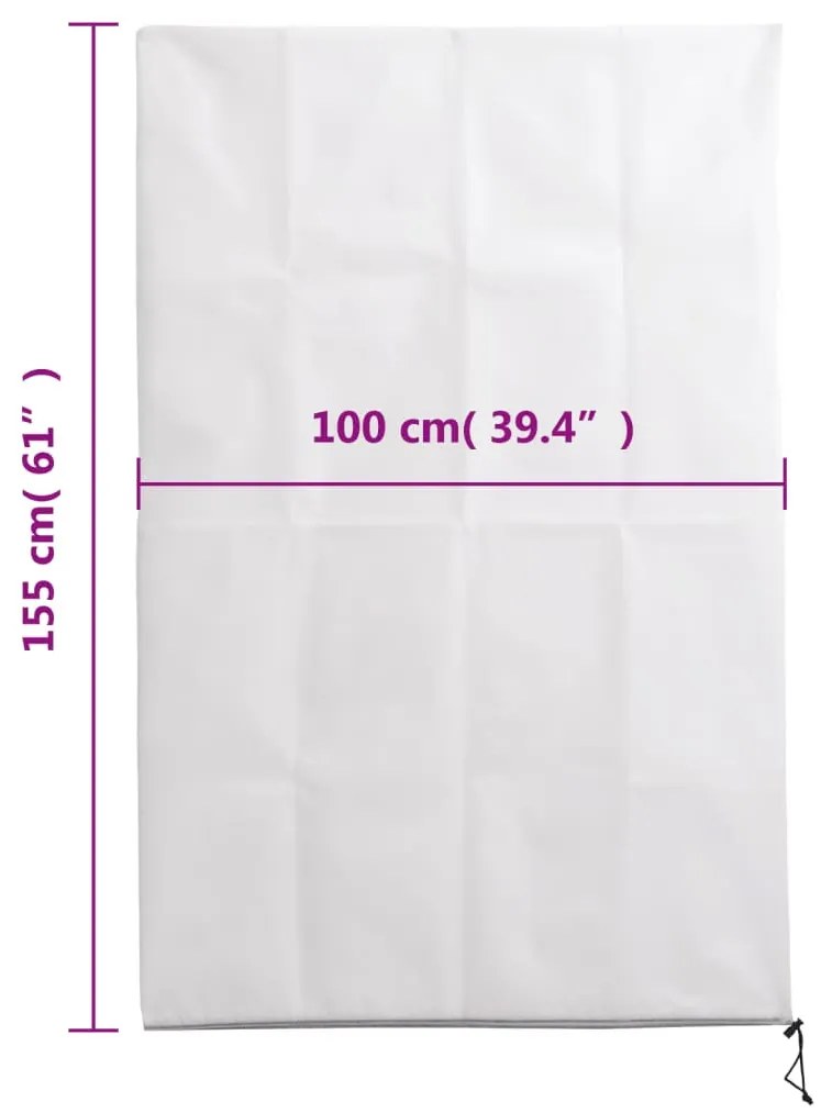 2 db növényvédő huzat cipzárral 70 g/m² 1x1,55 m