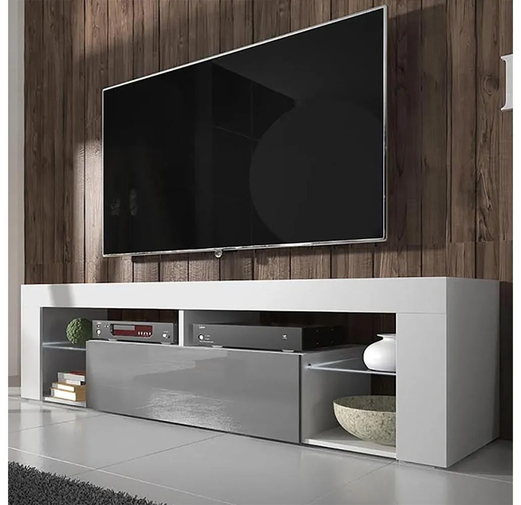 Tv szekrény/asztal Bionca  (fehér + szürke). 1098600