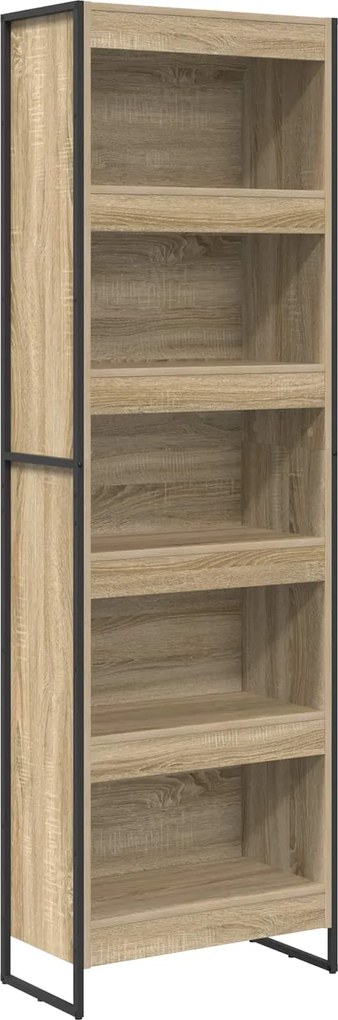 vidaXL Könyvespolc 2 pcs Sonoma 80 x 30 x 155 cm Faanyag
