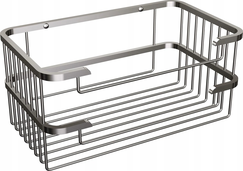 Fürdőszobai kosár falra szerelhető 21cm Króm