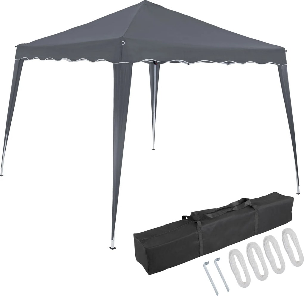 CAPRI party-sátor / rögzített pavilon, 3x3m, antracit Casaria