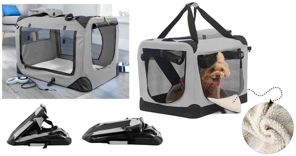 Összehajtható kisállathordozó táska, több típusban-S méret