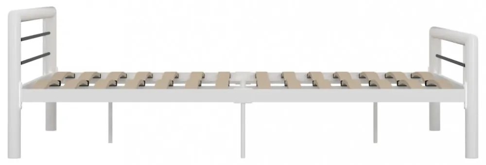 fehér és fekete fém ágykeret 140 x 200 cm