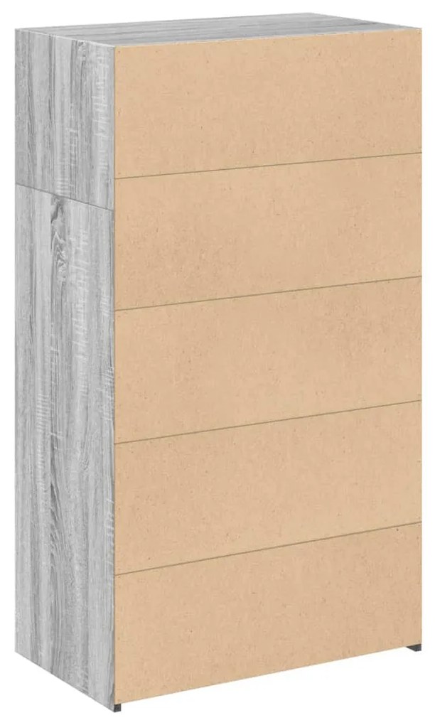 szürke sonoma szerelt fa magasszekrény 70 x 41 x 124 cm