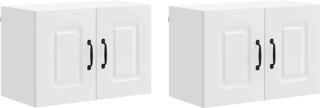 vidaXL Konyhaszekrény Kalmar 2 pcs Fehér 60 x 31 x 40 cm Faanyag