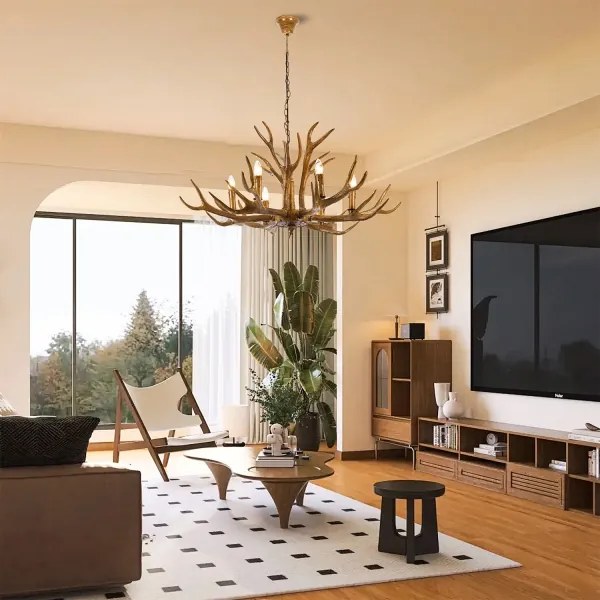 Brilagi - Láncos csillár DEER 6xE14/10W/230V Ø 102 cm