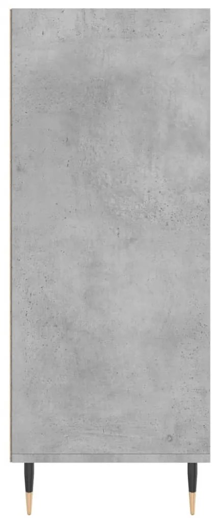 betonszürke szerelt fa magasszekrény 57 x 35 x 90 cm