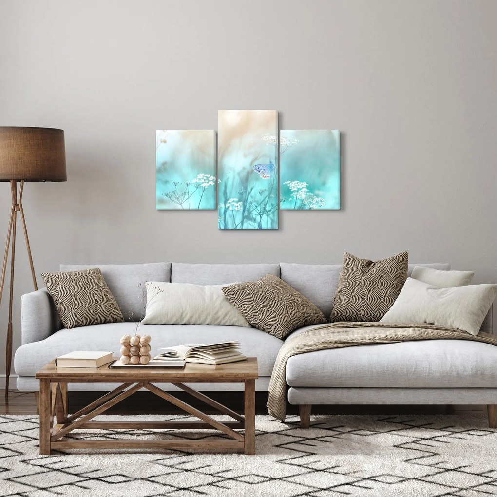 Kép - Pillangó kékben (90x60 cm)