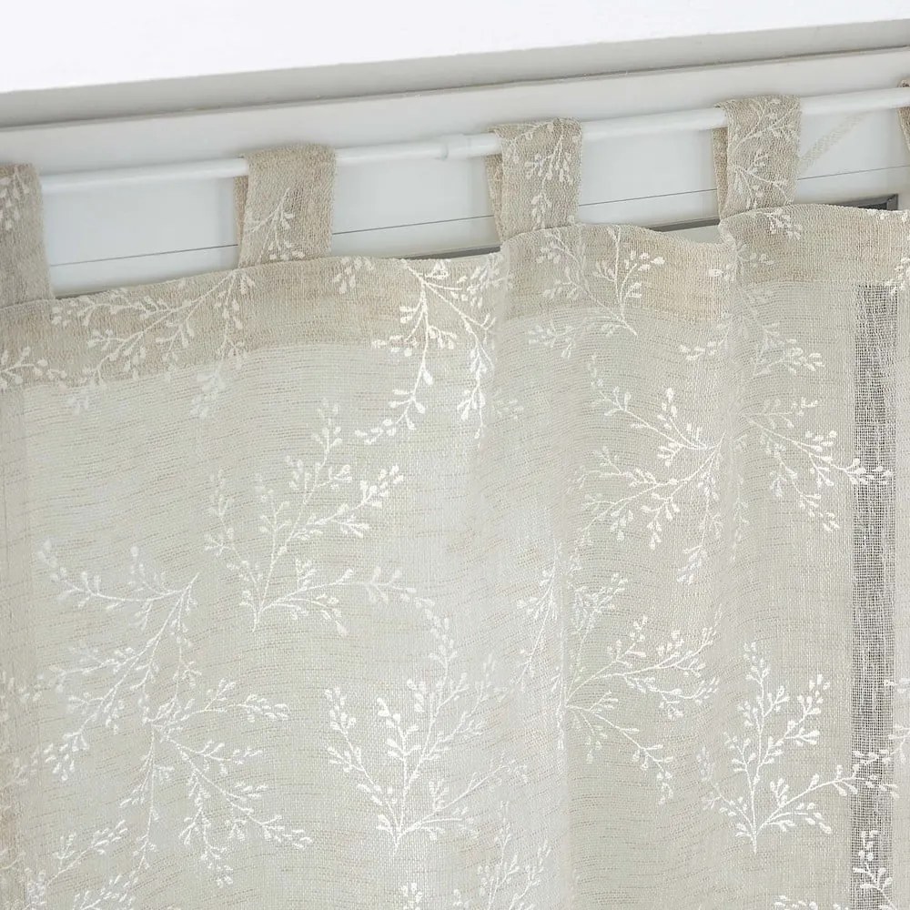Világosbarna átlátszó függöny szett 2 db-os 60x120 cm Karla – douceur d'intérieur