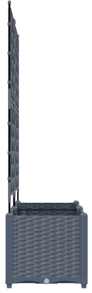 Kerti Cserép Rácsos 2 db Világosszürke 80x40x143 cm