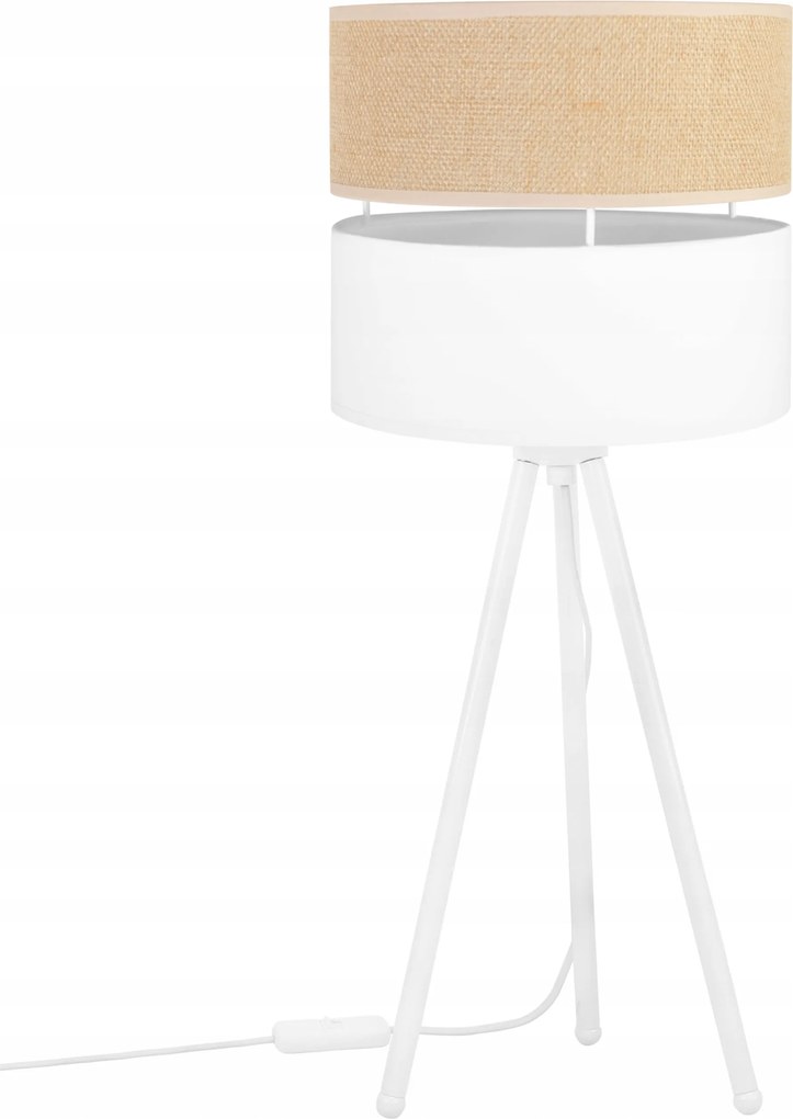 Asztali Lámpa Lámpabúra Juta 20 CM Fehér