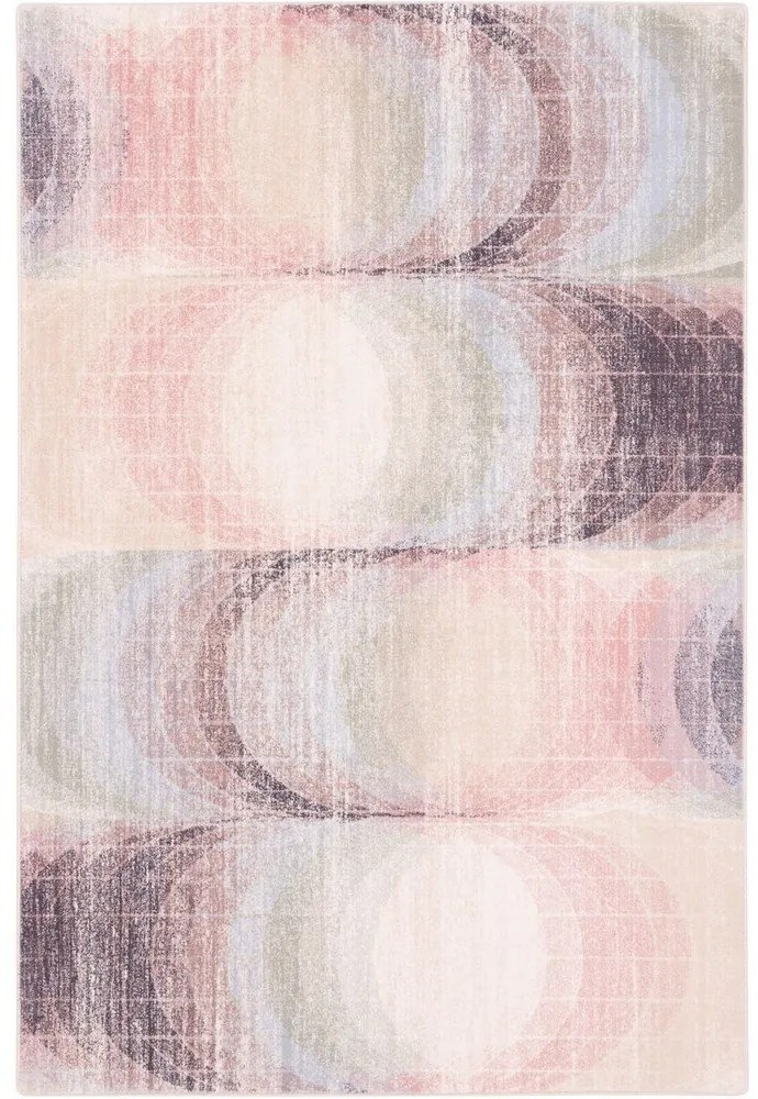 Világos rózsaszín gyapjú szőnyeg 133x190 cm Kaola – Agnella